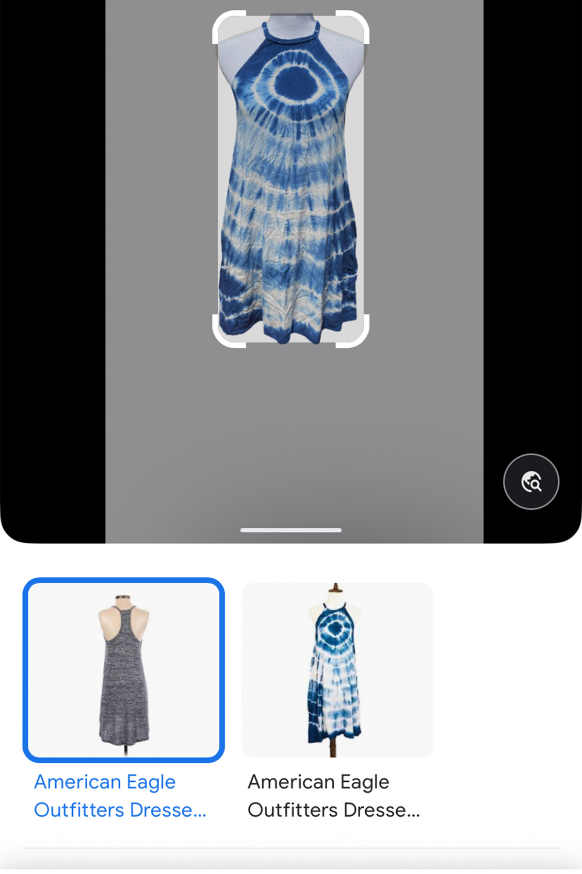 an american eagle blue and white tie dye dress google reverse image search.