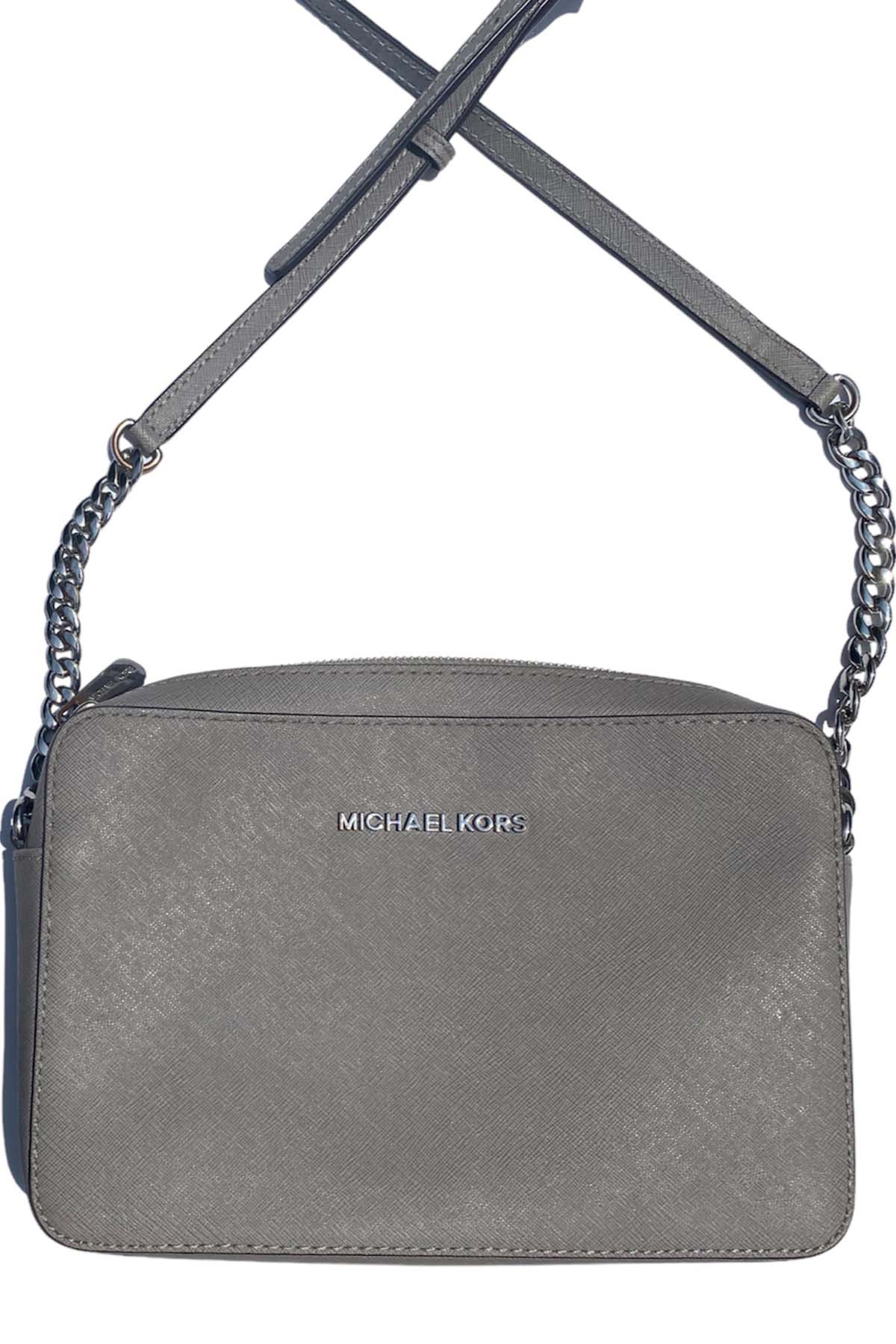 Michael Kors Jet Set Travel Medium Dome Crossbody Bag Pvc Logo Signature  Vanilla - Walmart.com