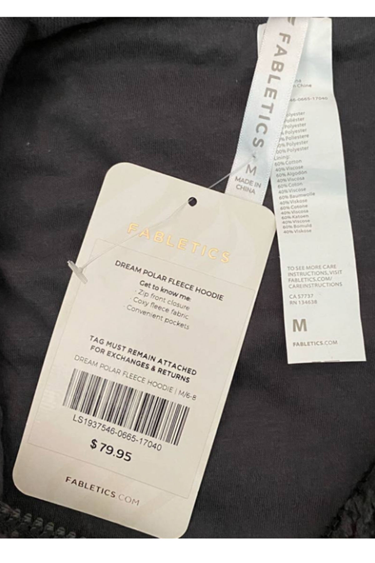 a fabletics price tag.