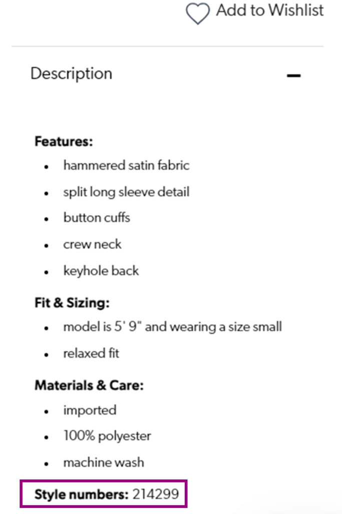 Maurices Style Number Lookup Tool - The Resale Doctor